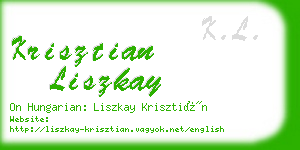 krisztian liszkay business card